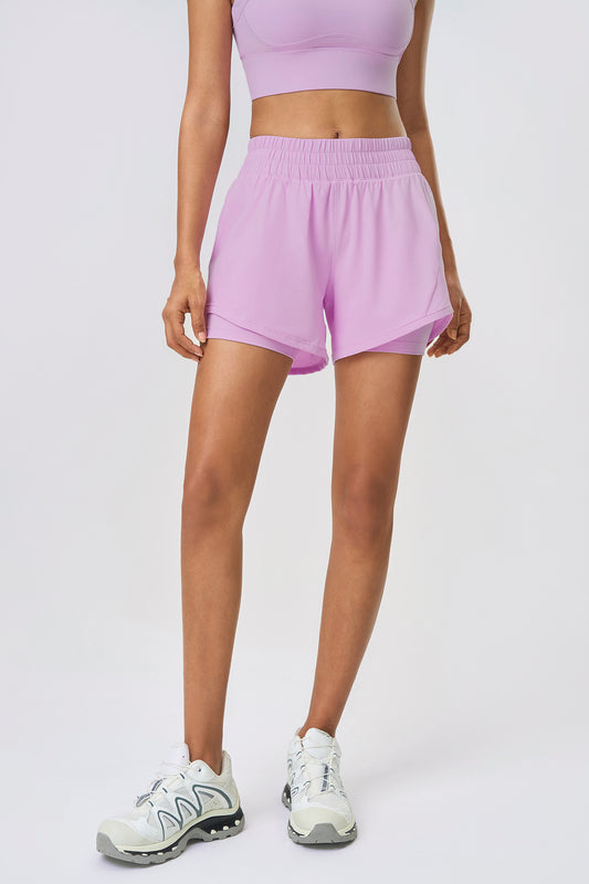 Buy 1, Get 1 Free - Cooling, Sweat-Wicking 4-Way Stretch Speed Shorts With Inner Tights