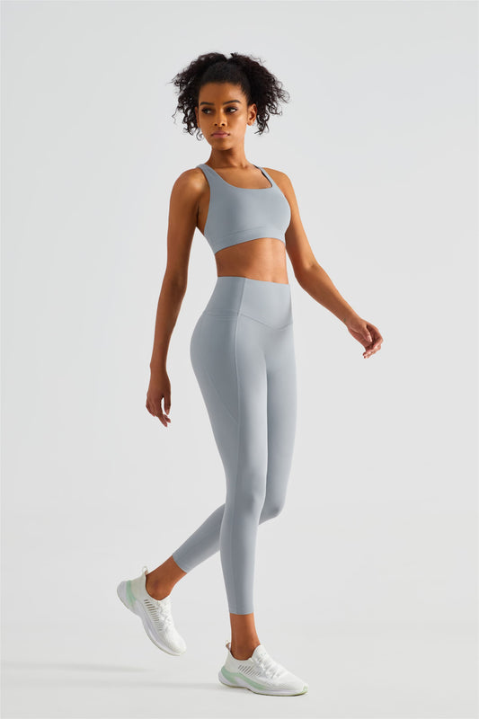 High-Waist Buttery Soft Camel-Toe Proof Ascend Running Leggings With 2 Pockets