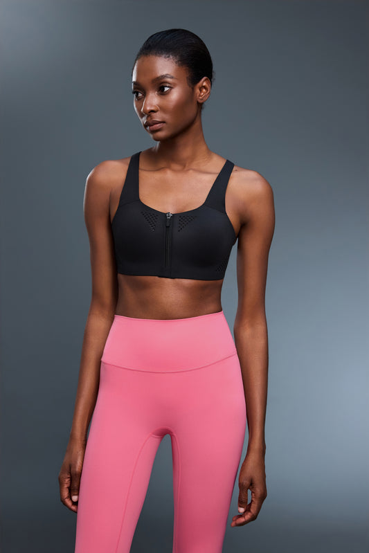 Buy 1, Get 1 Free - High Impact Seamless Redefine Sports Bra With Adjustable Straps & Moulded Cups With Front Zip