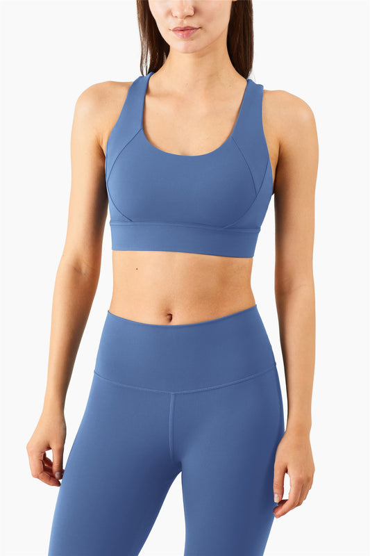 Tangs Display -  High Impact Trendy Sports Bra With Moulded Cups & Clasp