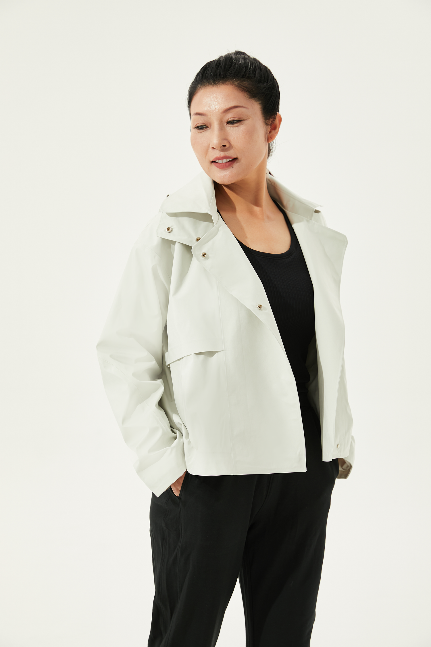 Rain jacket with removable 2025 hood