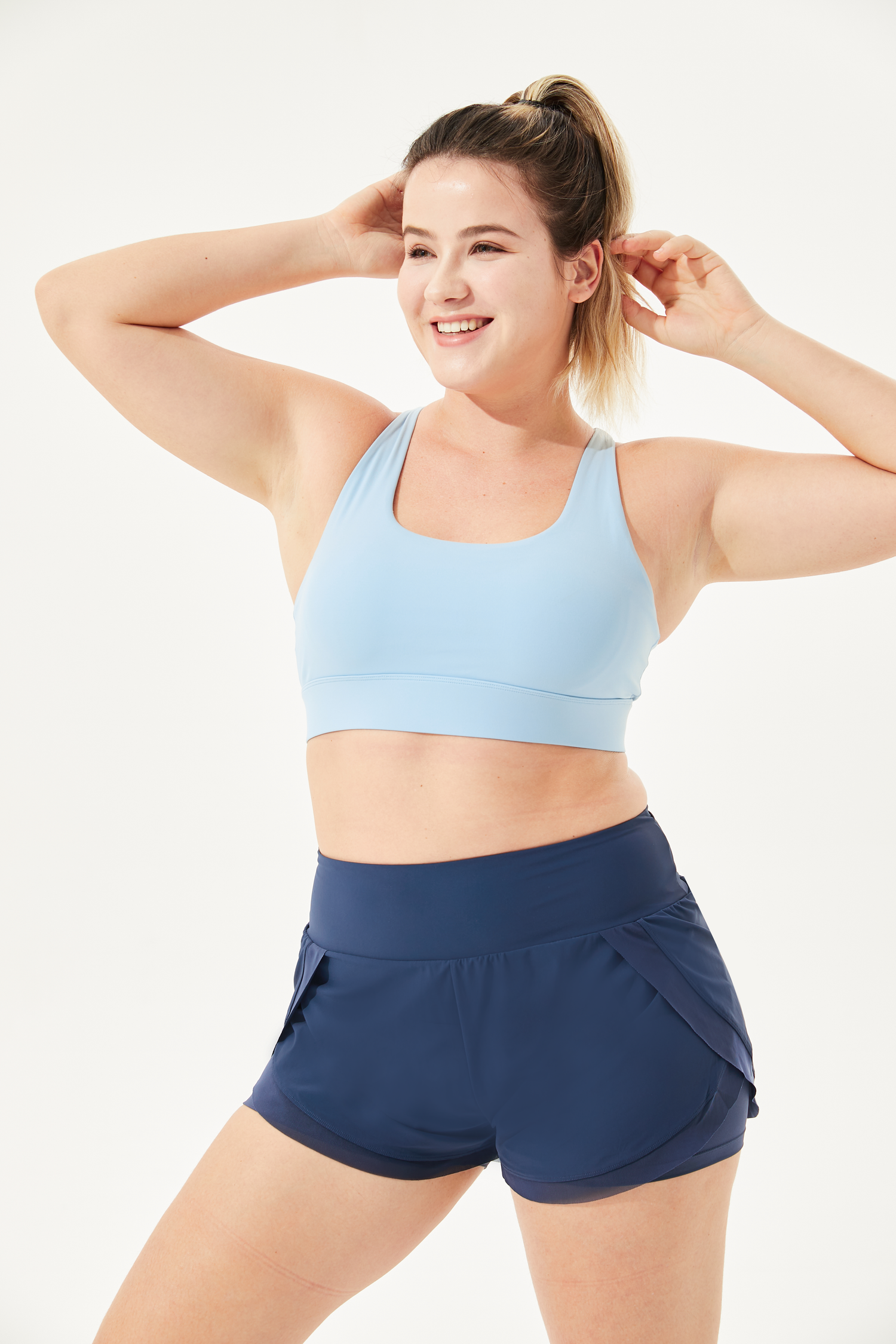 Exercise shorts with tights on sale