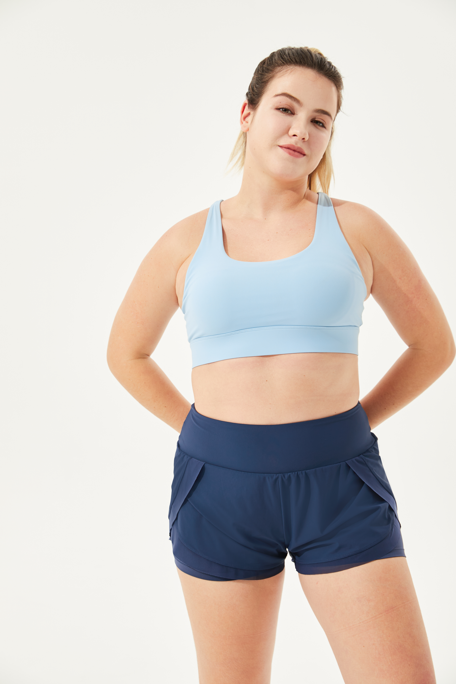 Cooling Air Running Shorts With Inner Tights And Pockets