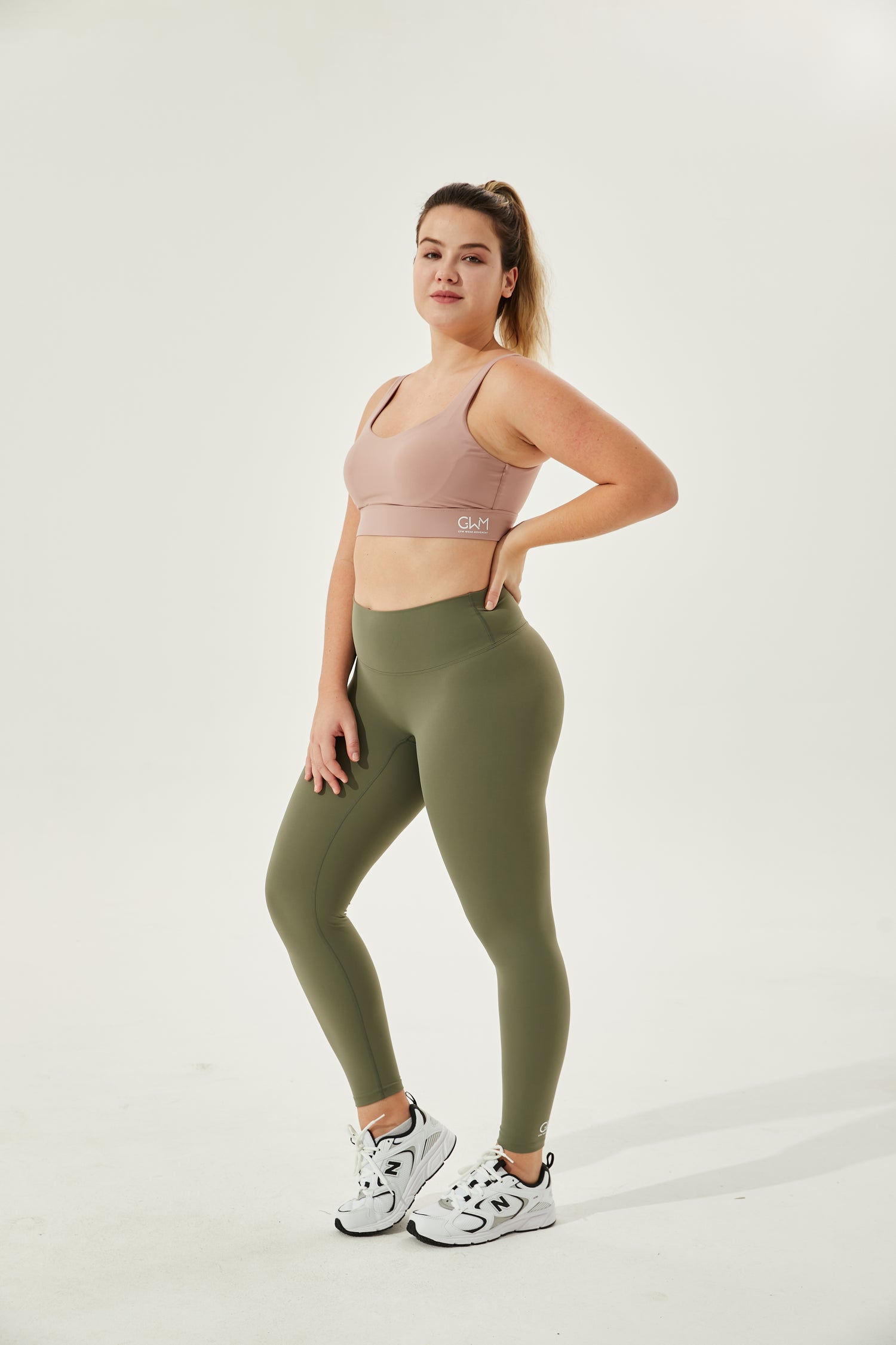 Buy Khaki/Green Active New and Improved High Rise Sports Sculpting