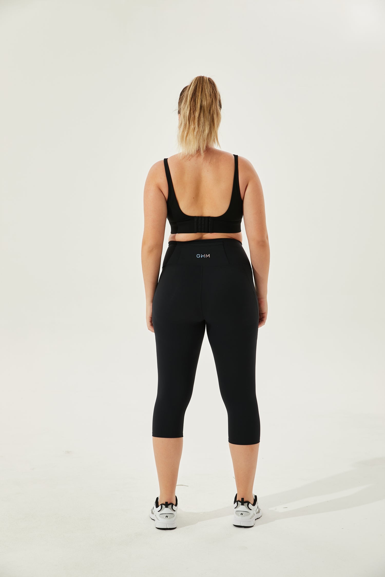 High Waisted Running Pants 7/8 Length Leggings with Pockets