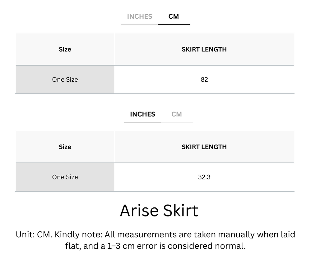 Wrinkle-Free, Cooling & Breathable Arise Skirt With Stretchable Waistline & Pockets