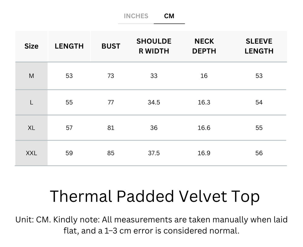 Buy 1, Get 1 Free - Thermal Padded Velvet Top With Hand Warmers - For Cold Climates