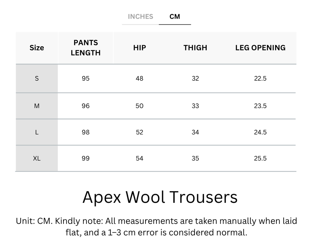 Apex Wrinkle-Free Wool Winter Trousers - For Cold Climates