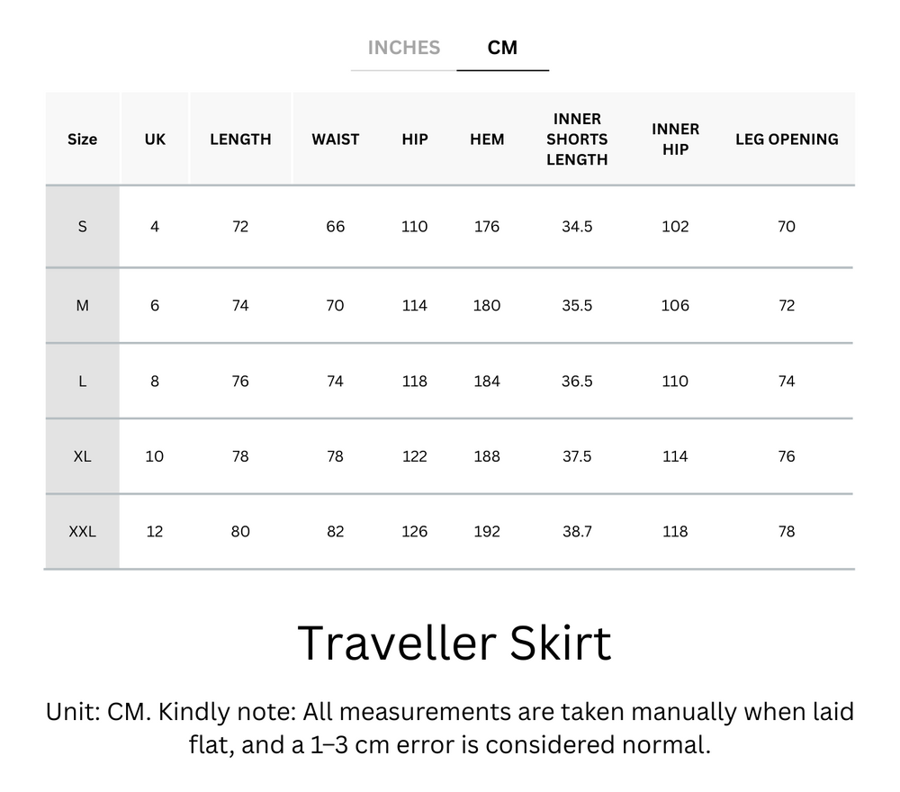Traveller Skirt With Theft-Proof Pockets & Adjustable Waistband