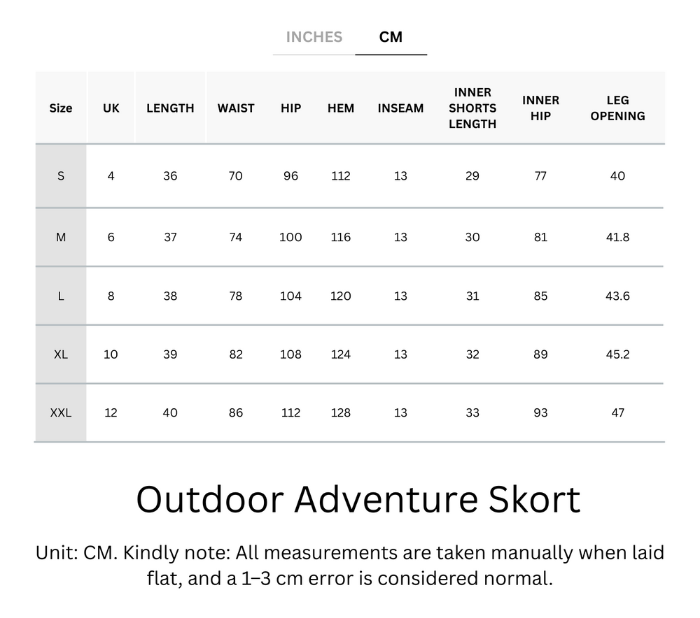 Outdoor Adventure Skort With Theft Proof Pockets & Adjustable Waistband