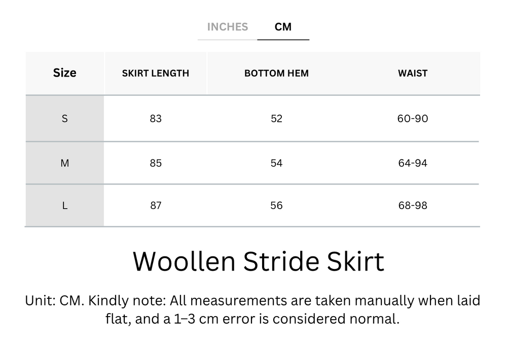 Wool Stride Skirt With Stretchy Waistband & Pockets - For Cold Climates
