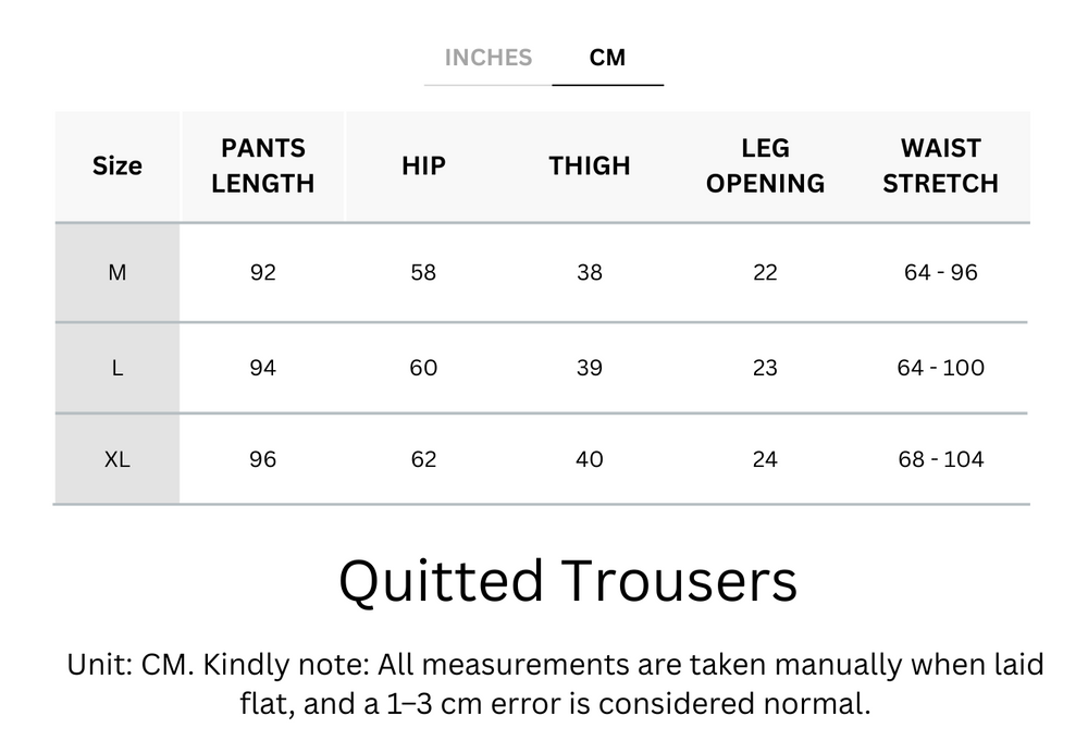Buttery Soft Quitted Trousers With Stretchy Waistband & Pockets - For Cold Climates