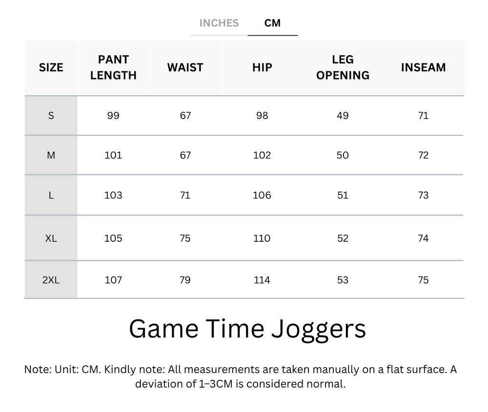 Breathable, Stretchable and Wrinkle-Free Game Time Joggers With 4 Pockets & Adjustable Hems