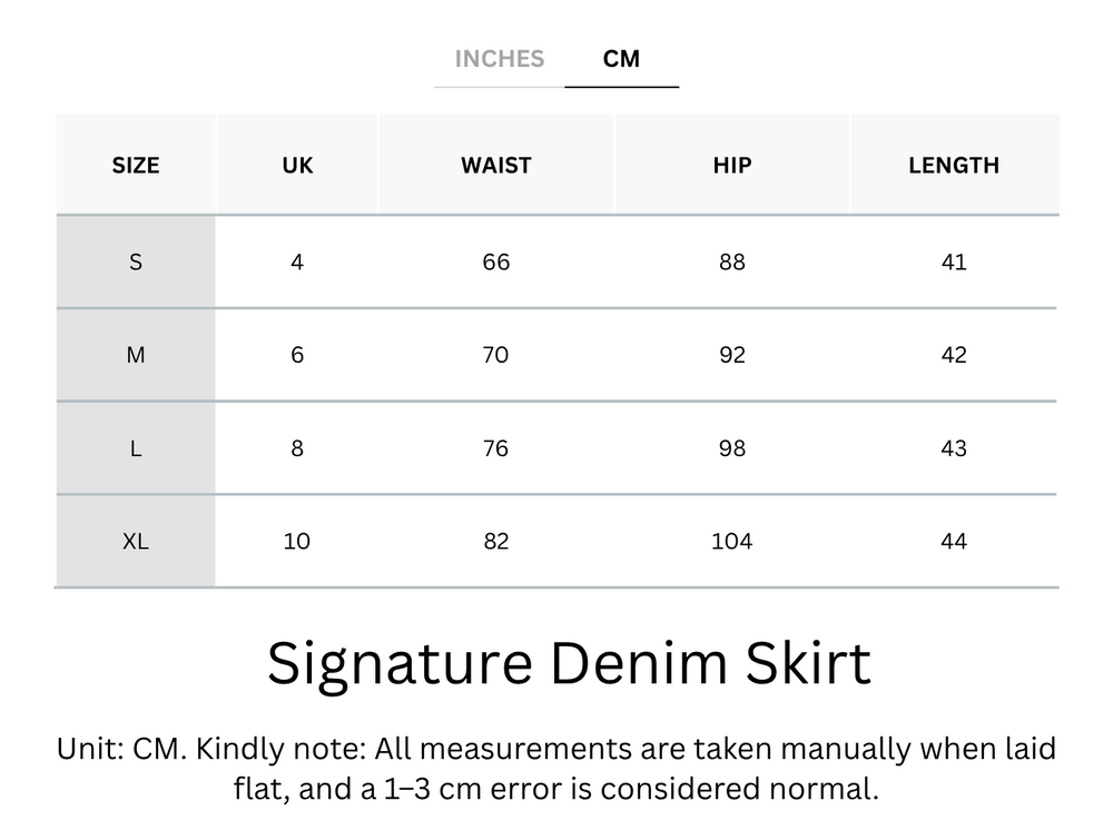 Cooling & Stretchable With Tummy Control Signature Denim Skirt With Pockets