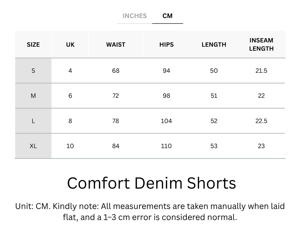Cooling, Buttery Soft, Stretchy With Tummy Control Comfort Denim Shorts With Pockets