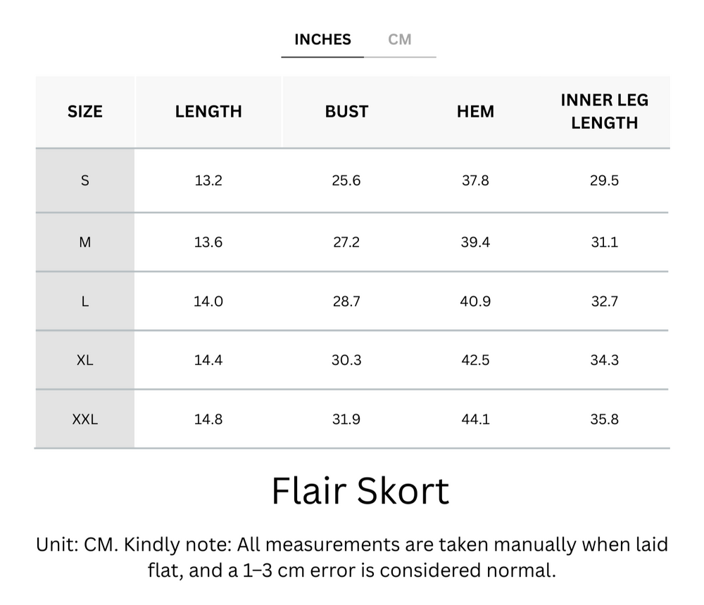 Buy 1, Get 1 Free - Cooling, Breathable Flair Skort With Inner Tights With Pockets