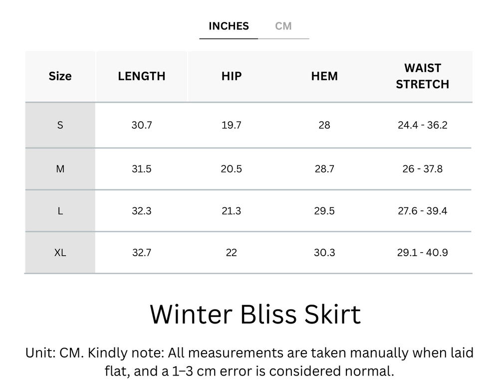 Buttery Soft Wool Winter Bliss Skirt With Stretchy Waistband