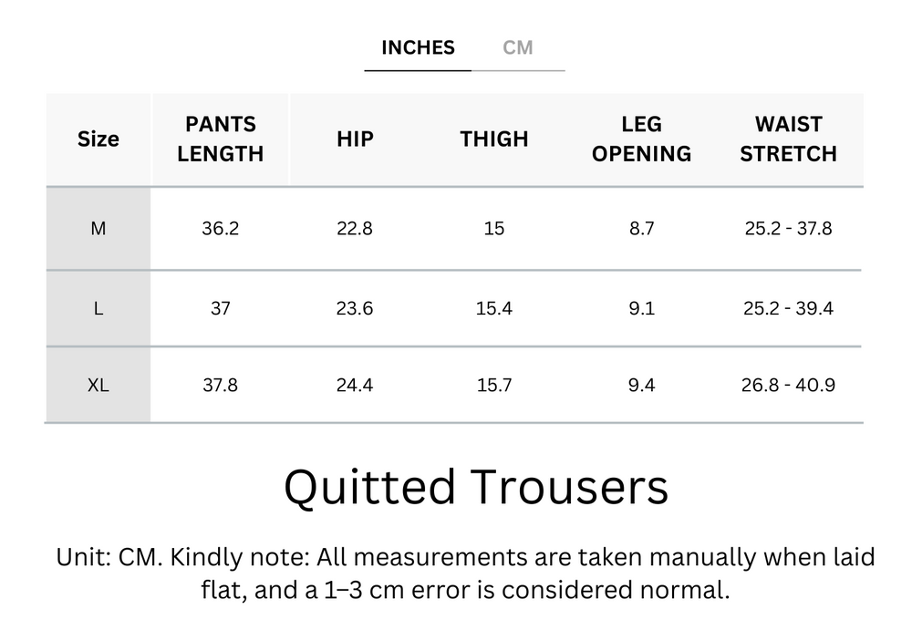Buttery Soft Quitted Trousers With Stretchy Waistband & Pockets - For Cold Climates