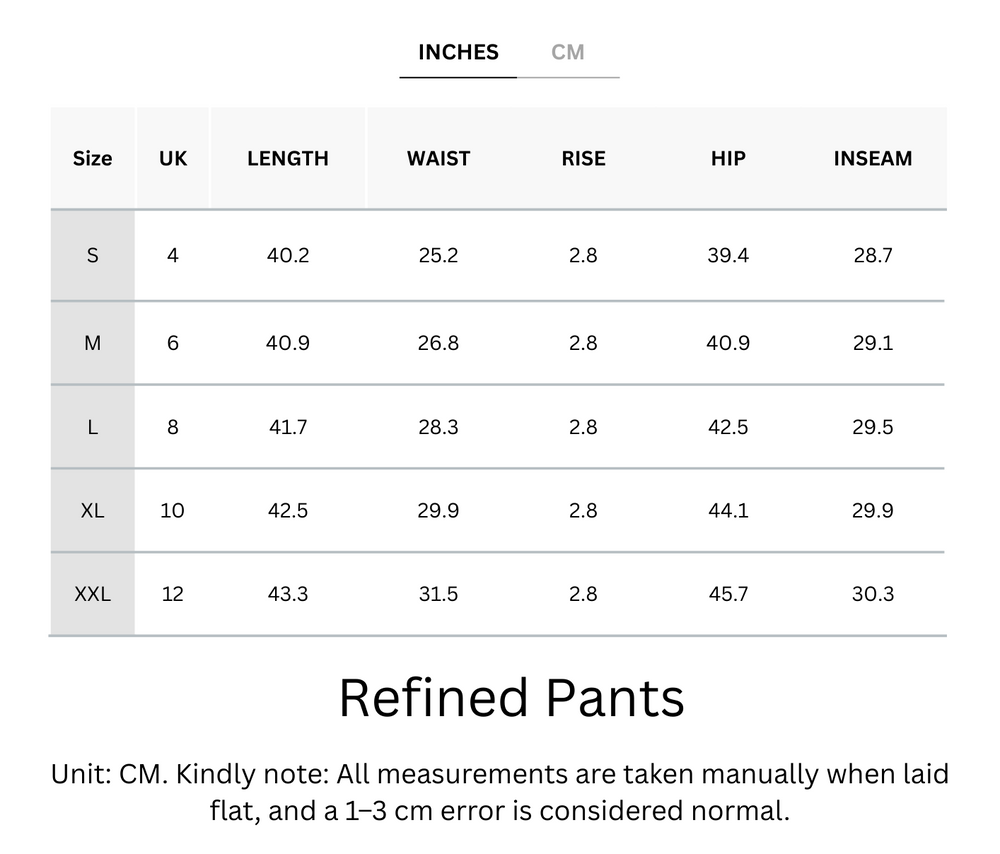 Cooling & Stretchable Tummy Control Refined Pants With Pockets With Adjustable Hems