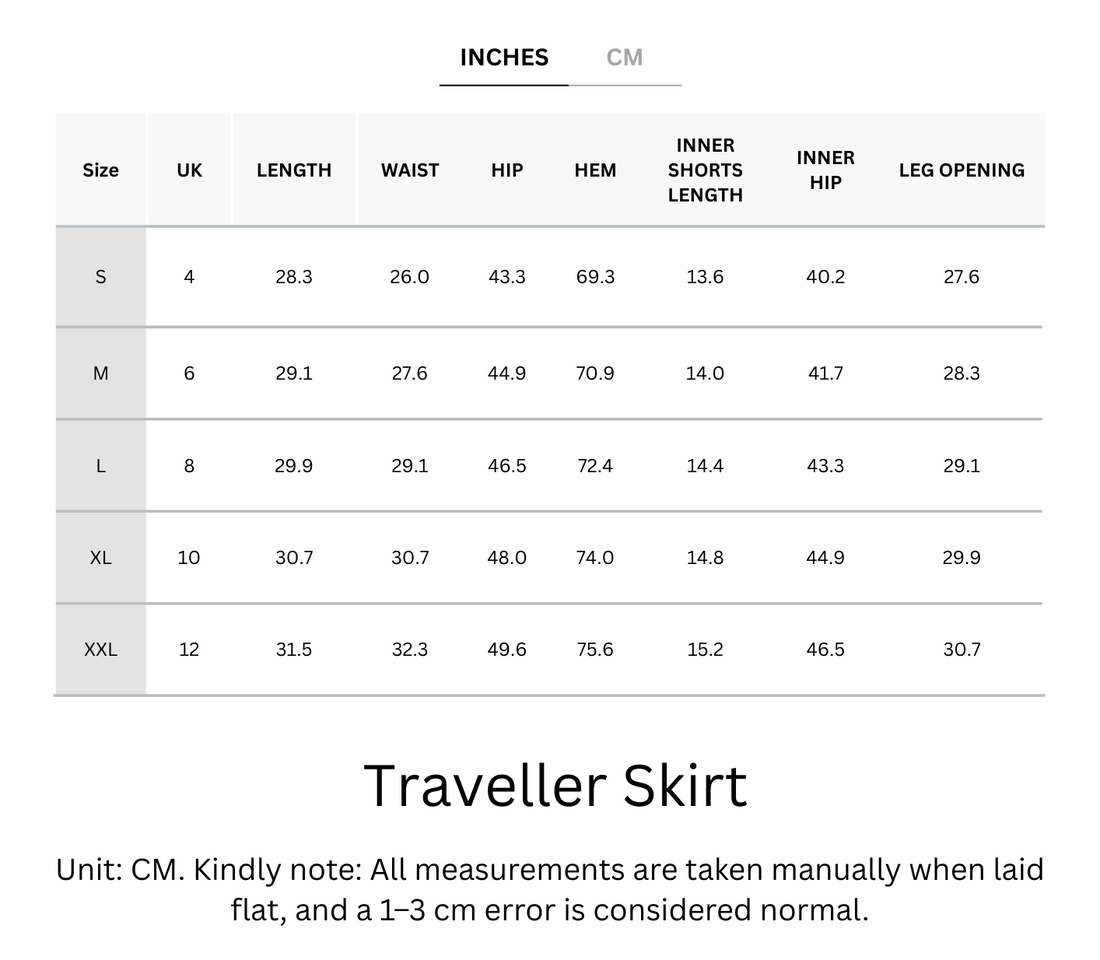 Traveller Skirt With Theft-Proof Pockets & Adjustable Waistband