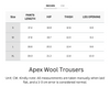 Apex Wrinkle-Free Wool Winter Trousers - For Cold Climates