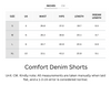 Cooling, Buttery Soft, Stretchy With Tummy Control Comfort Denim Shorts With Pockets