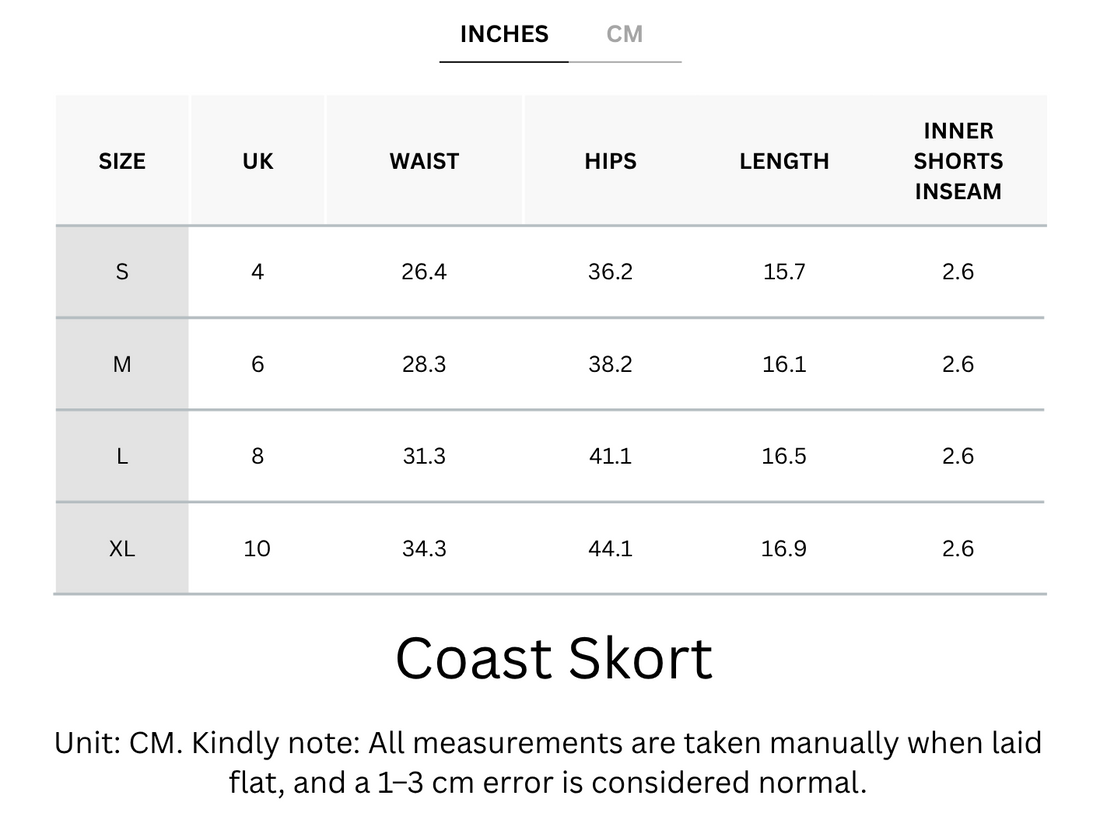 Cooling, Breathable & Stretchy With Tummy Control Coast Skort With Inner Shorts