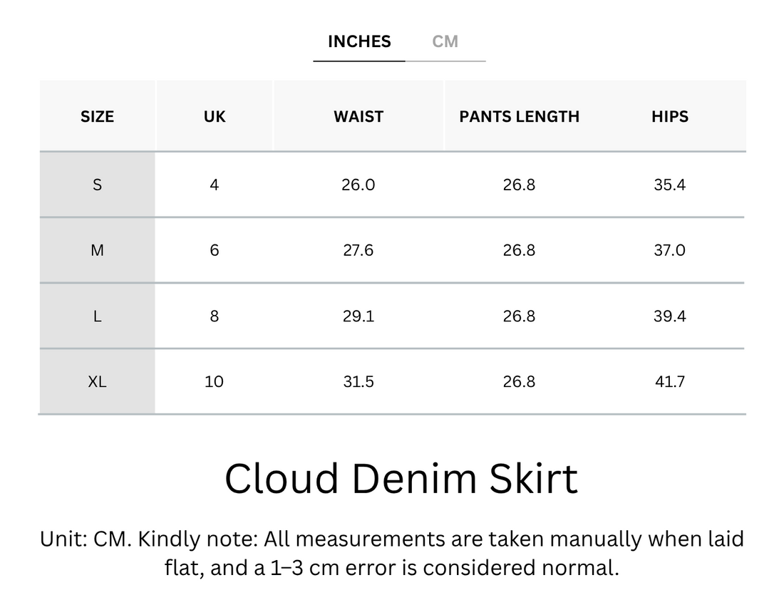 Cooling, Buttery Soft, Stretchy & Tummy Tucking Cloud Denim Skirt With Pockets