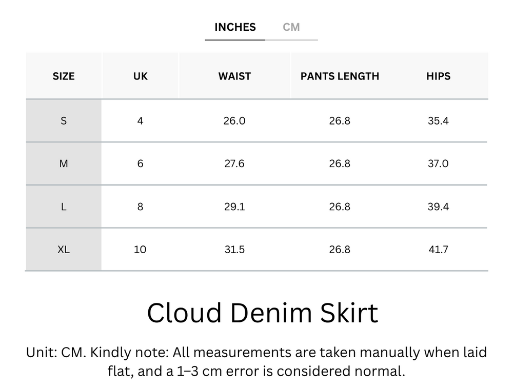 Cooling, Buttery Soft, Stretchy & Tummy Tucking Cloud Denim Skirt With Pockets