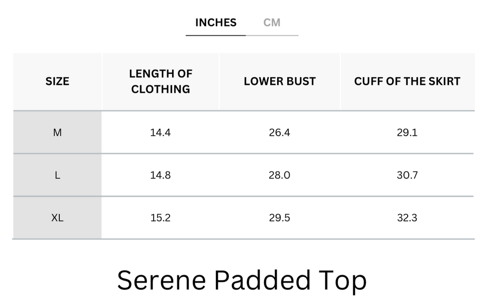 Cooling & Breathable Serene Padded Top