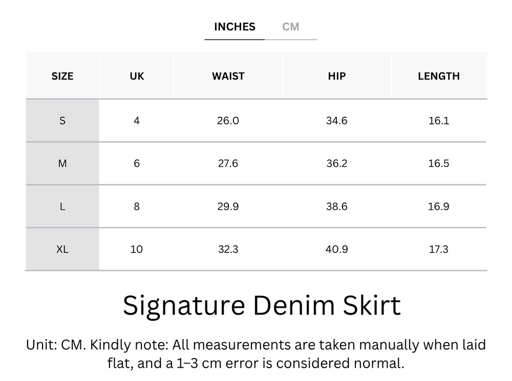 Cooling & Stretchable With Tummy Control Signature Denim Skirt With Pockets