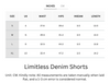 Cooling, Buttery Soft & Stretchy With Tummy Control Limitless Denim Shorts With Elastic Waistband