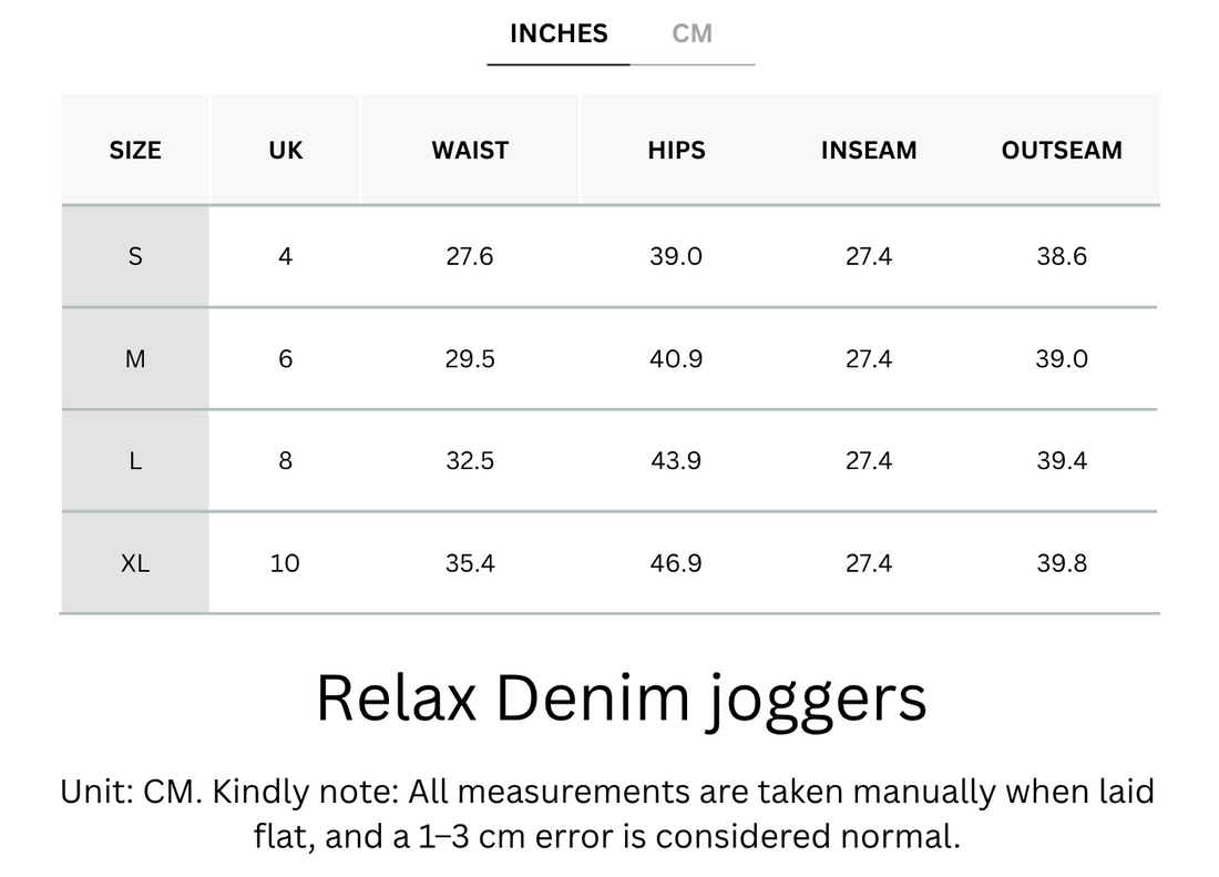 Cooling, Breathable & Stretchy Relax Denim Joggers With Elastic Waistband