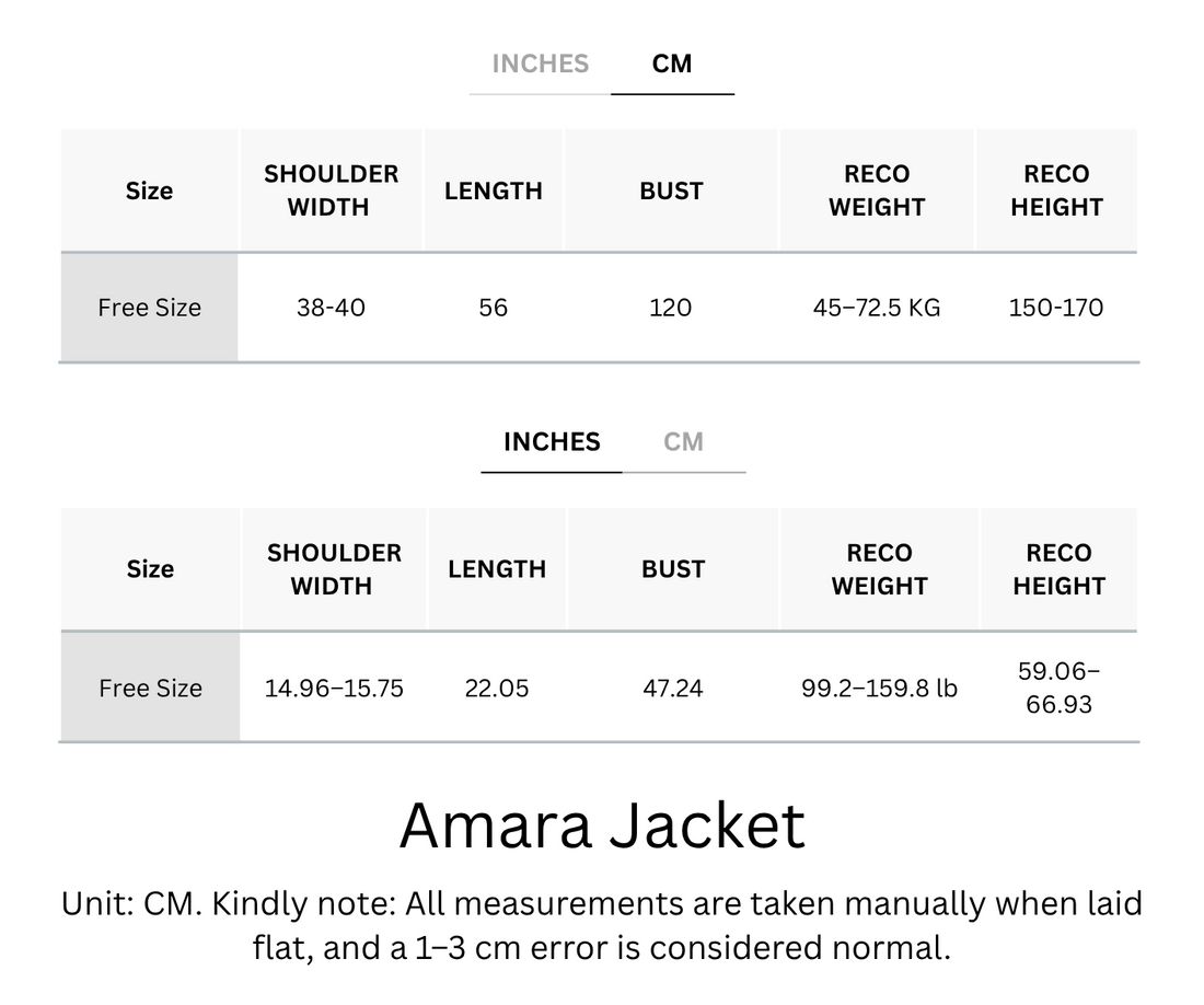 Wrinkle-Free, Cooling & Breathable Free Size Pleated Amara Jacket