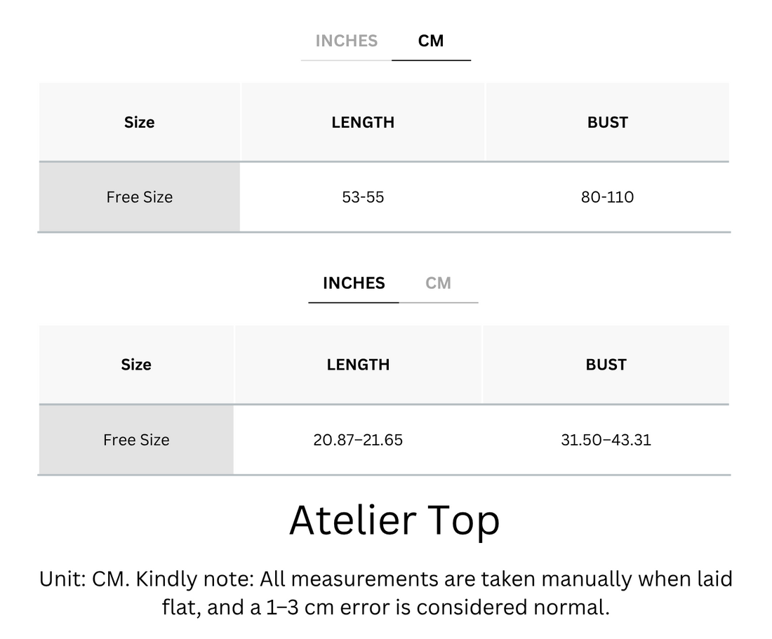 Wrinkle-Free, Cooling, Breathable & Free Size Atelier Top