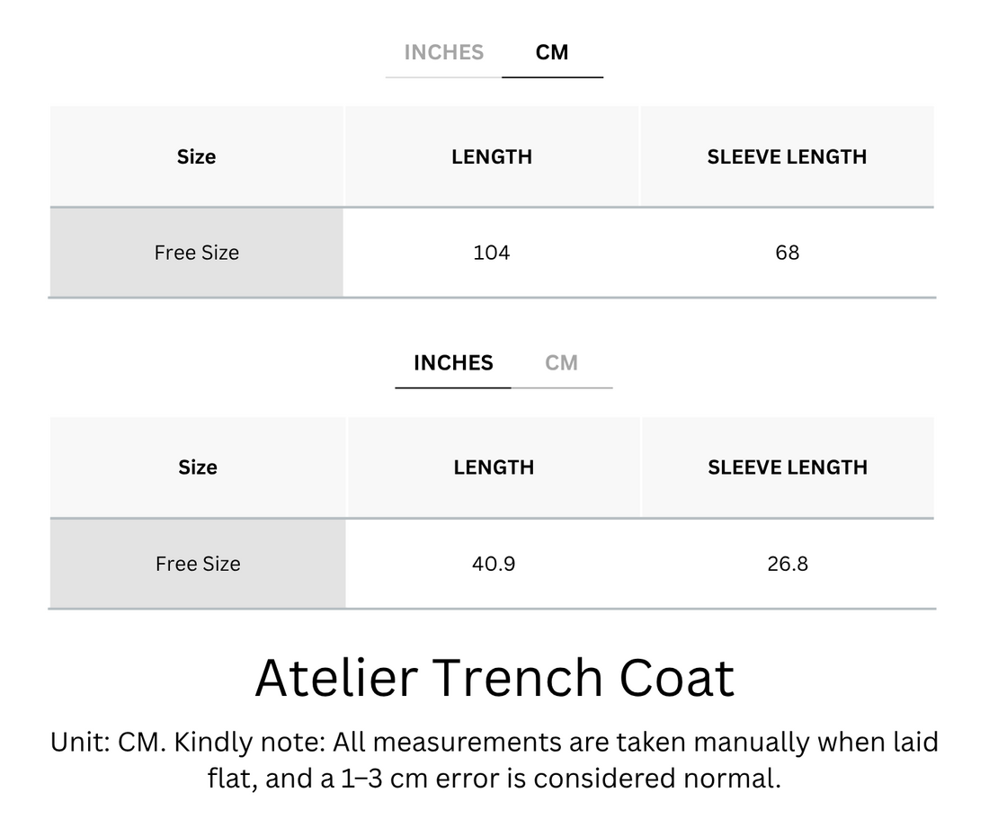 Buttery Soft, Cosy & Free Size Atelier Pleated Trench Coat With Deep Pockets
