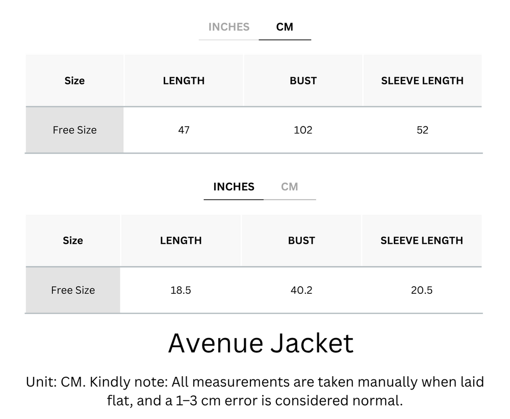 Wrinkle-Free, Cooling & Breathable Free Size Avenue Jacket