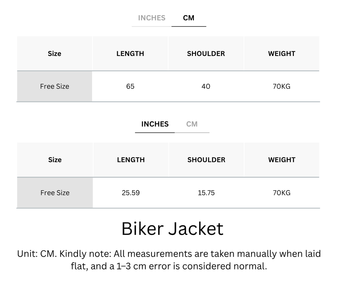 Wrinkle-Free, Breathable & Stretchy Free Size Biker Jacket With Pockets