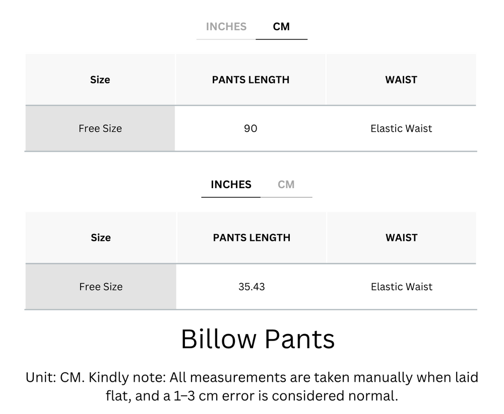 Wrinkle-Free, Cooling & Breathable Billow Pants With Elastic Waistband
