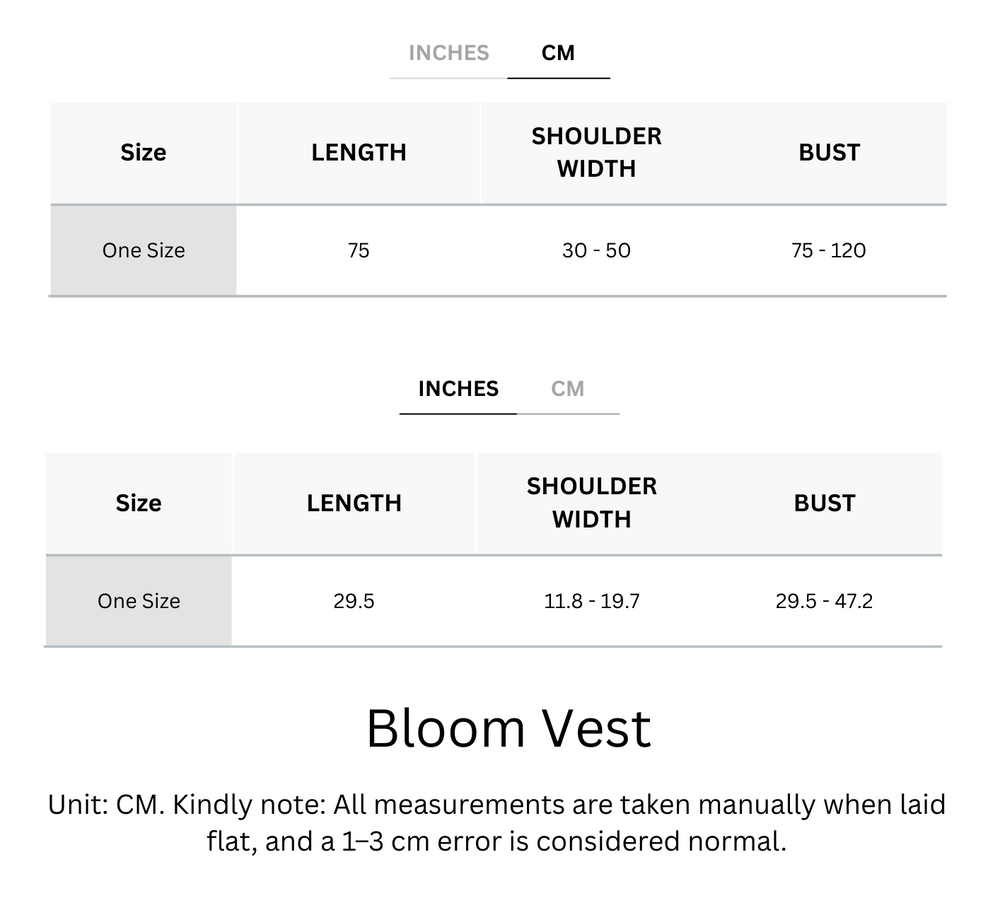 Pleated Bloom Vest With Pockets (Free Size) With Belt