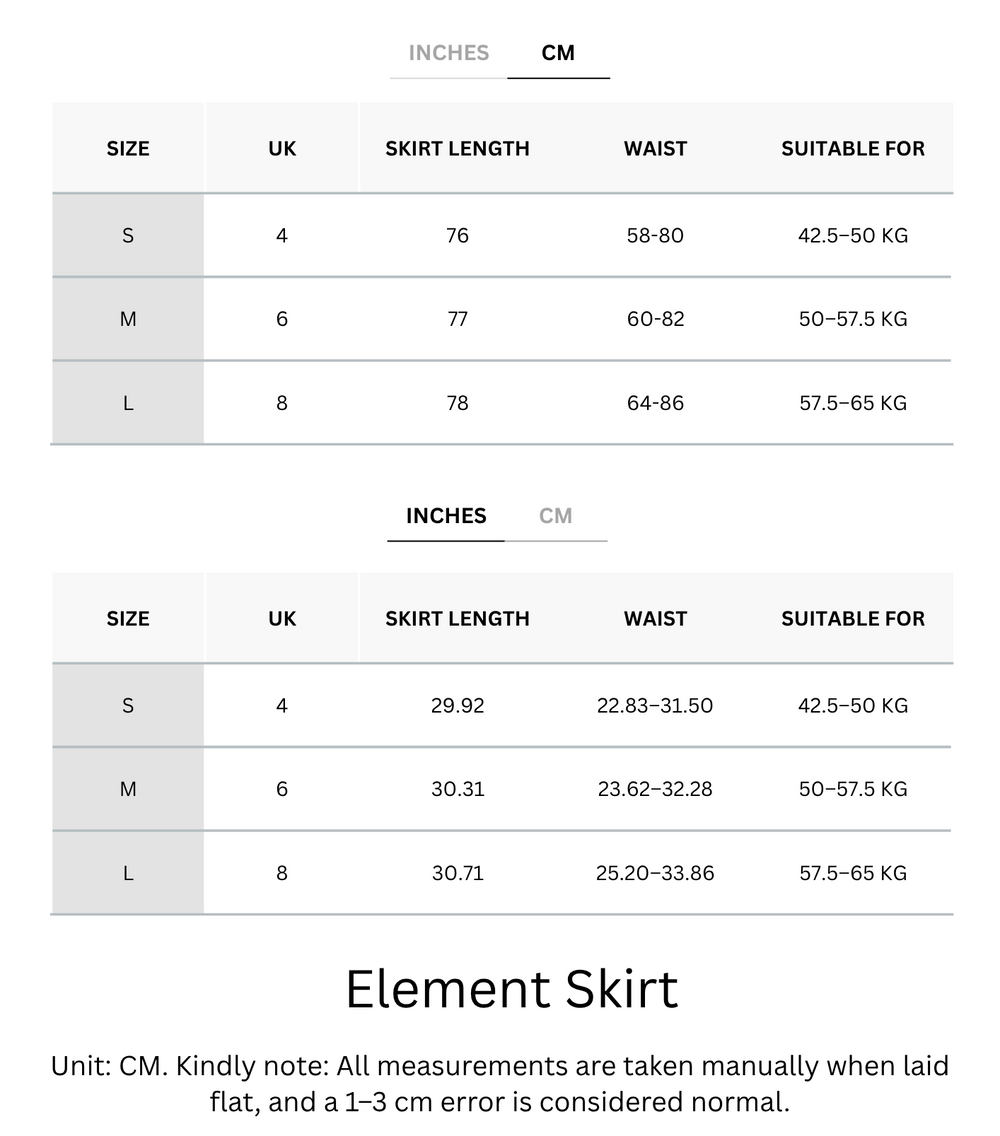 Wrinkle-Free, Cooling & Breathable Free Size Element Skirt With Stretchy Waistband