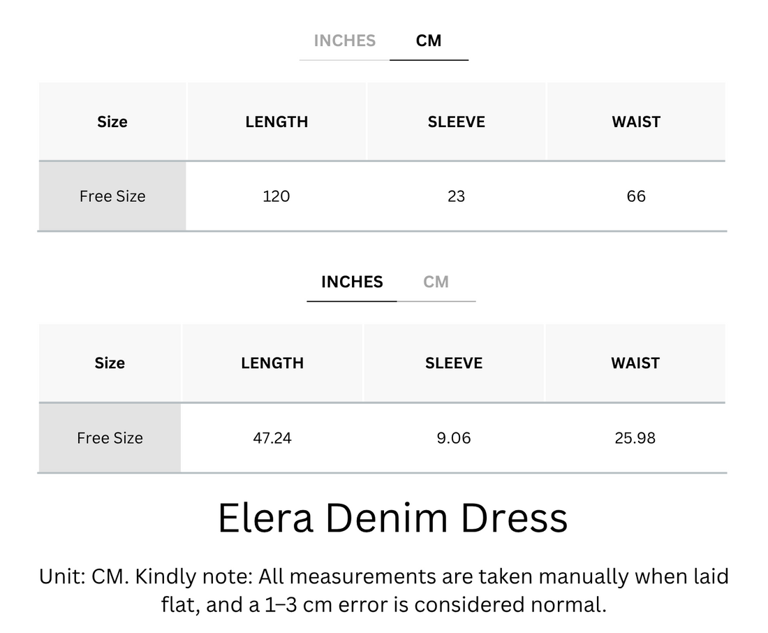Wrinkle-Free, Cooling & Breathable Free Size Elera Denim Dress