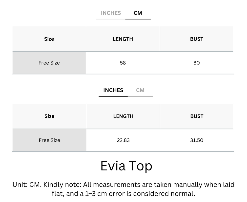 Wrinkle-Free, Cooling & Breathable Free Size Evia Top