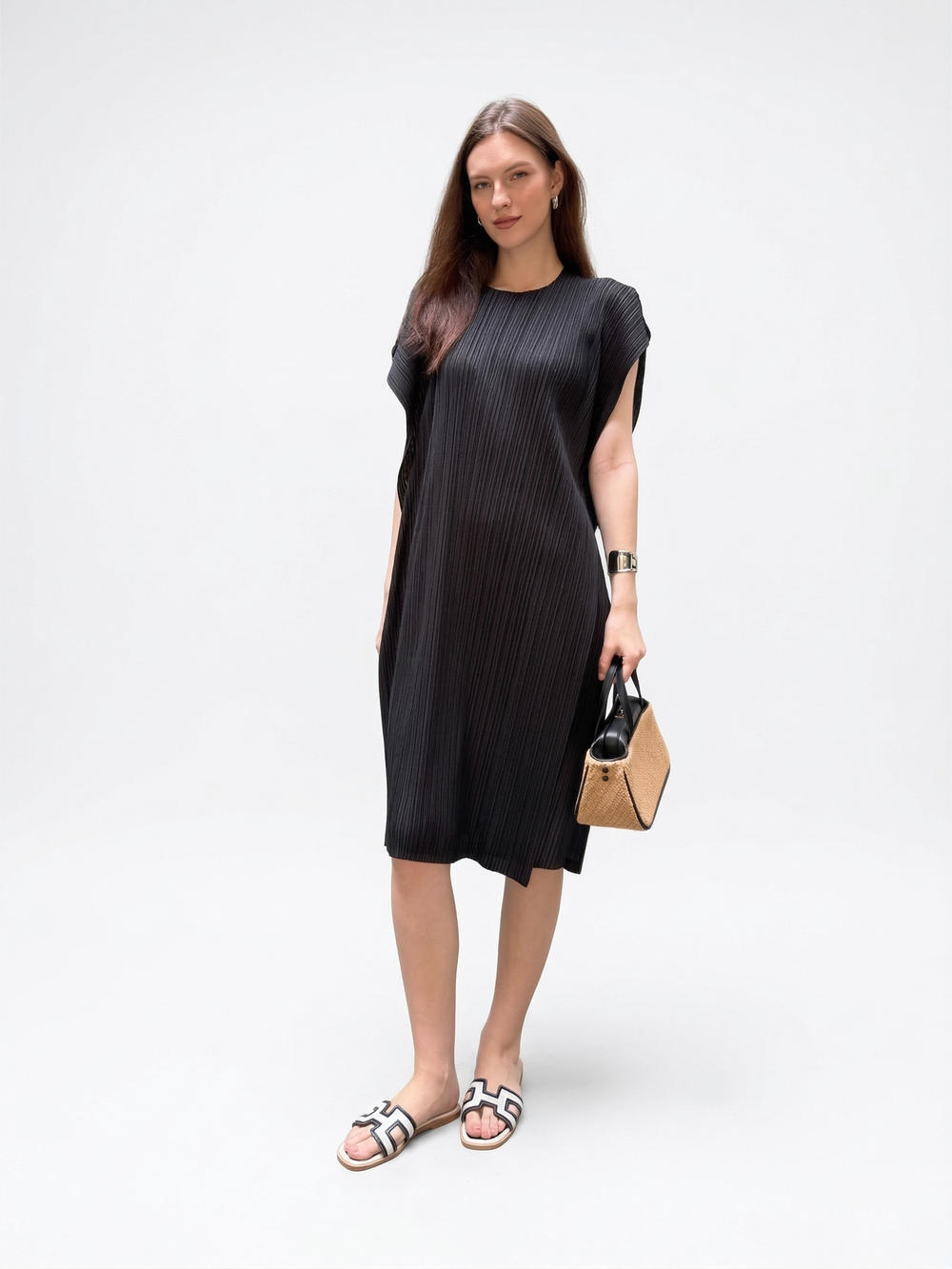 Wrinkle-Free & Cooling Free Size Flair Dress