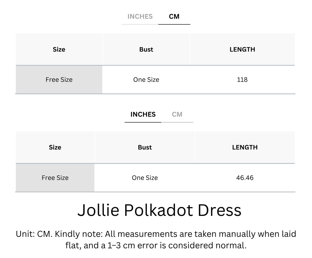 Wrinkle-Free, Cooling, Breathable & Free Size Jollie Polkadot Dress