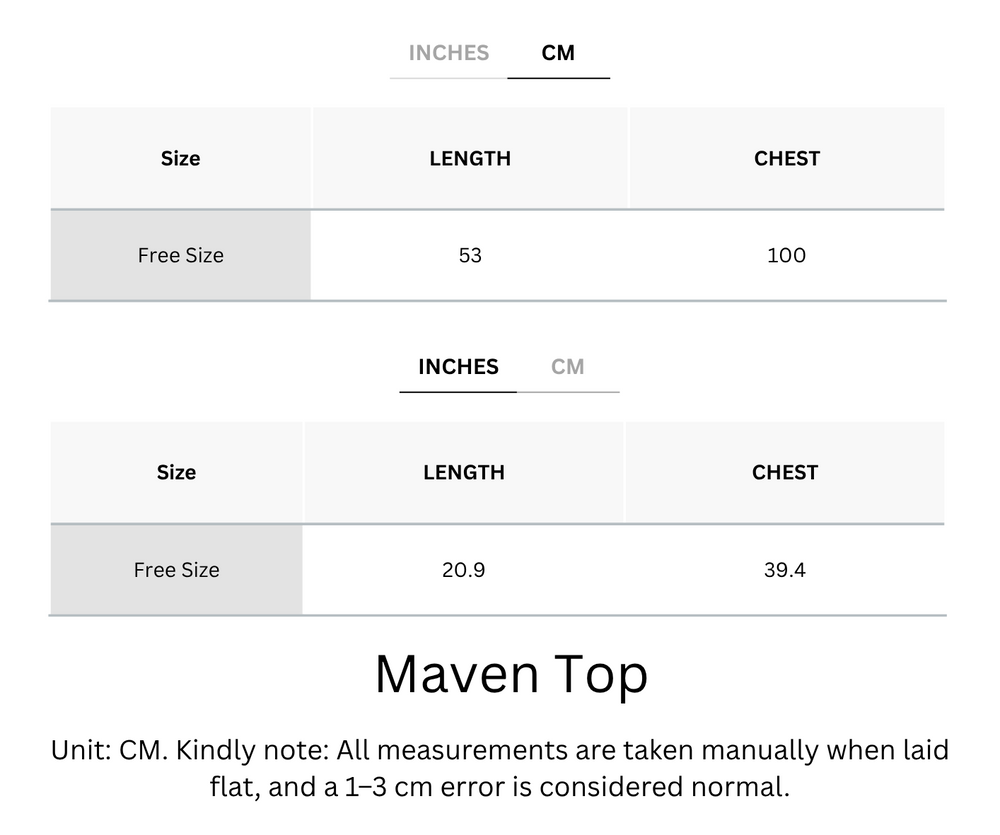 Wrinkle-Free, Cooling, Breathable & Free Size Maven Top