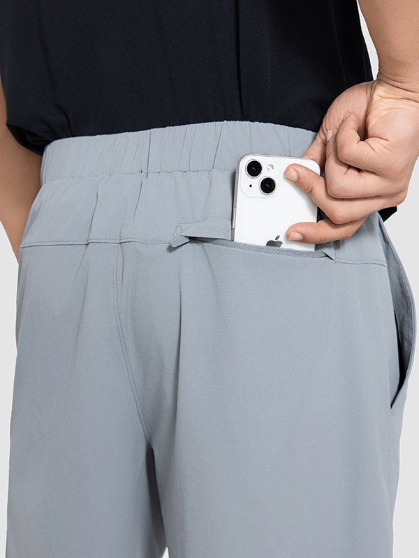 Buy 1, Get 1 Free - Wrinkle-Free & Stretchy Flex Bermudas With Stretchy Waistband & Pockets