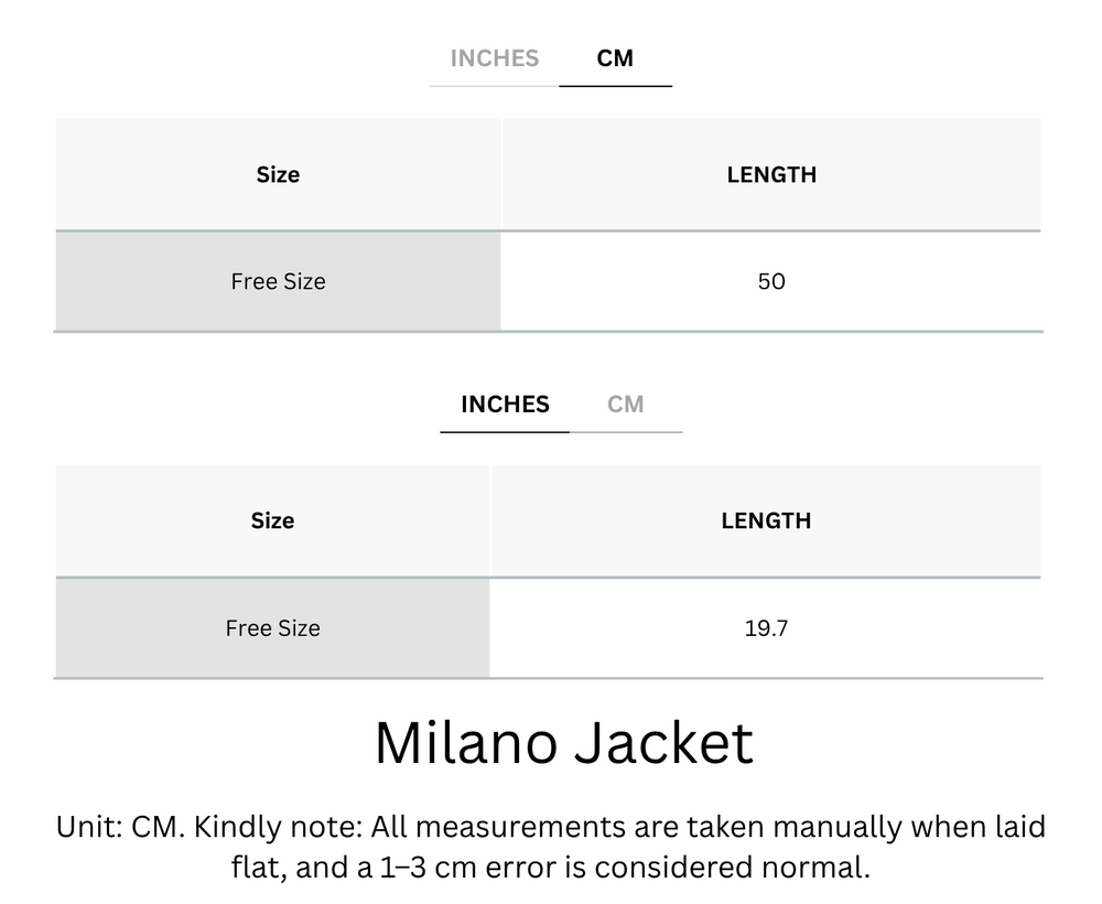 Wrinkle-Free, Cooling & Breathable Free Size Milano Jacket