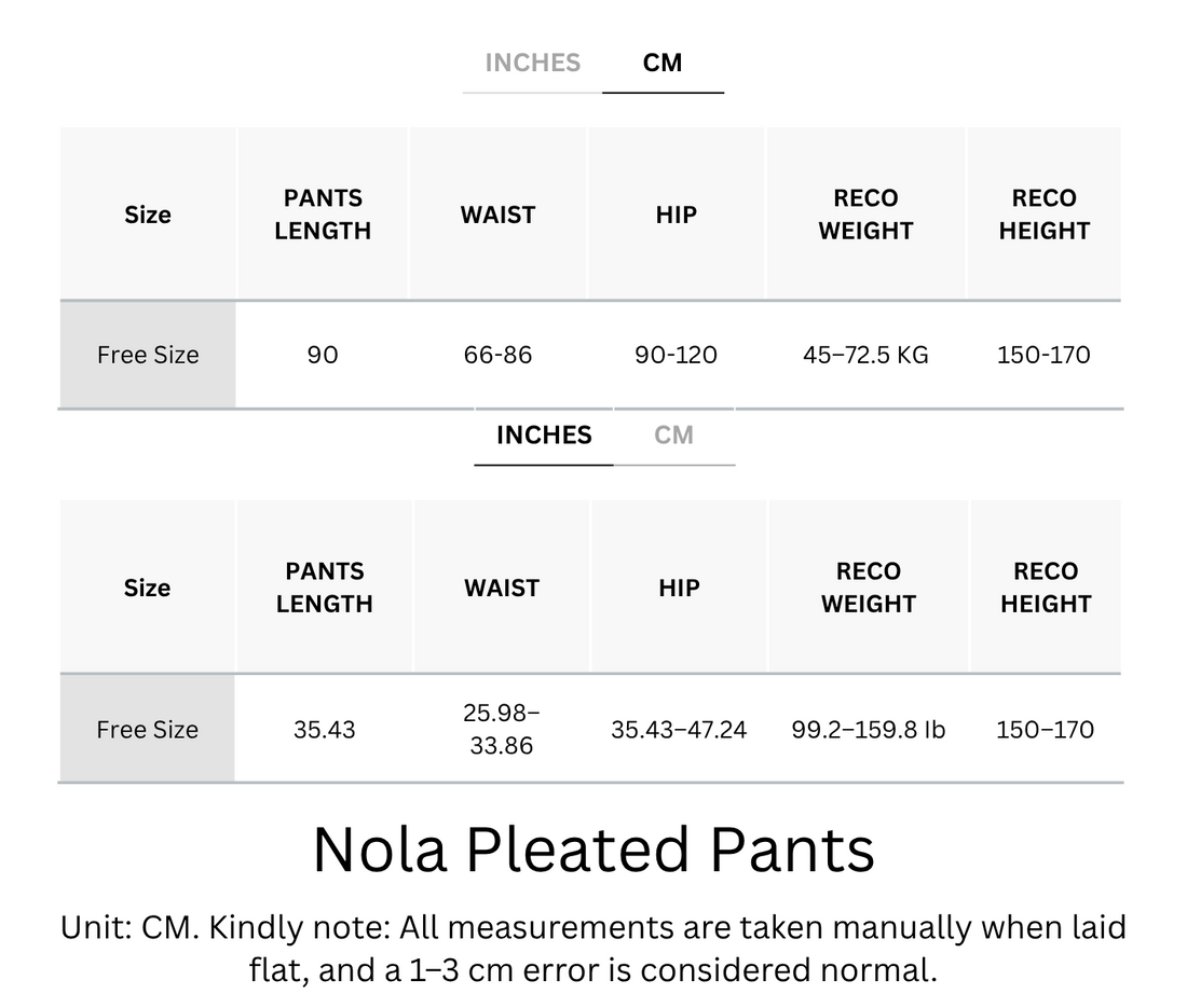 Wrinkle-Free, Cooling & Breathable Free Size Pleated Nola Pants
