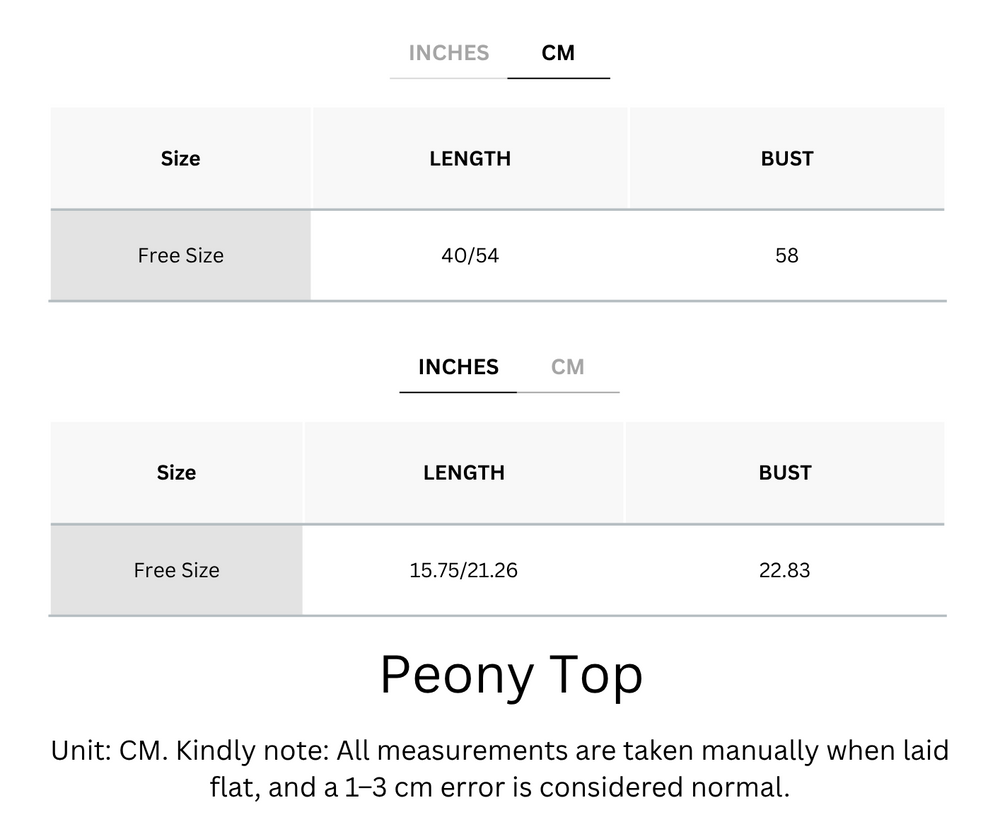 Wrinkle-Free, Cooling & Breathable Free Size Peony Top
